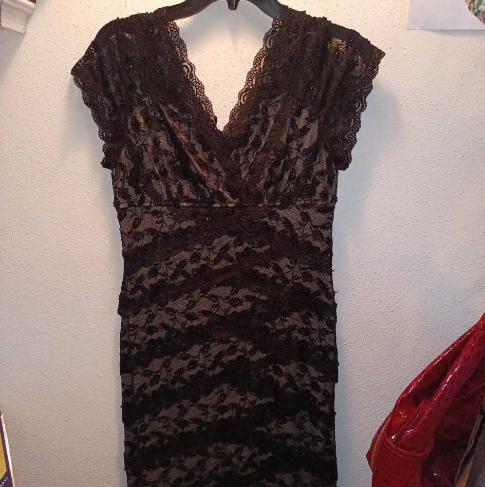Women's Black lace with linning size 8